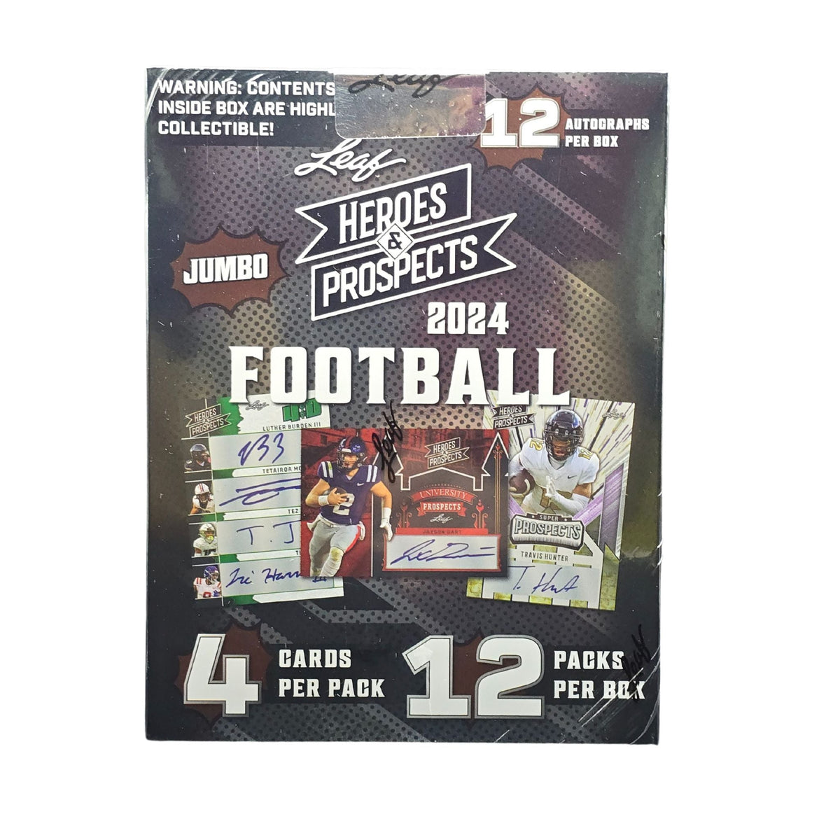 2024 Leaf Heroes & Prospects Football Jumbo Box