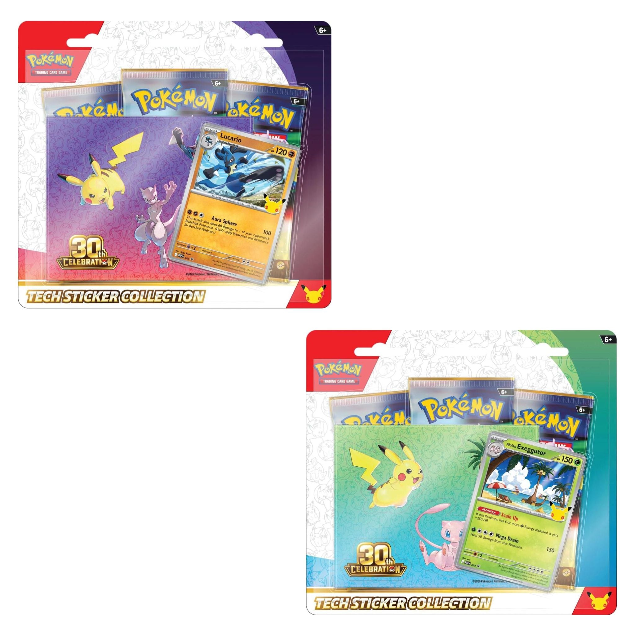 Pokemon 30th Celebration Tech Sticker Collection