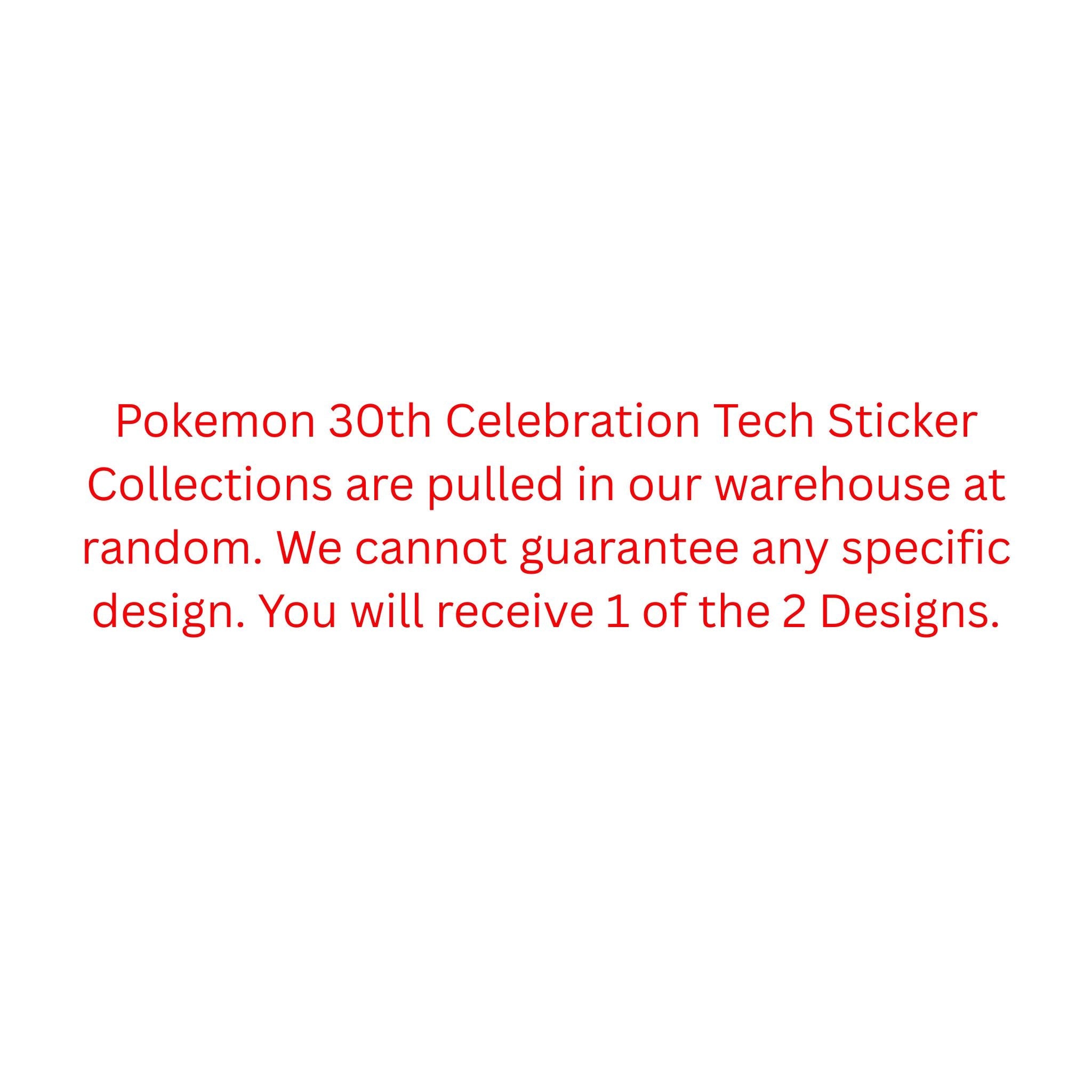 Pokemon 30th Celebration Tech Sticker Collection