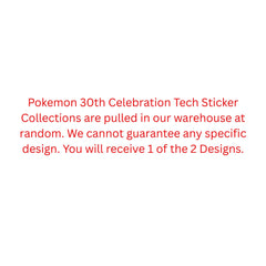 Pokemon 30th Celebration Tech Sticker Collection