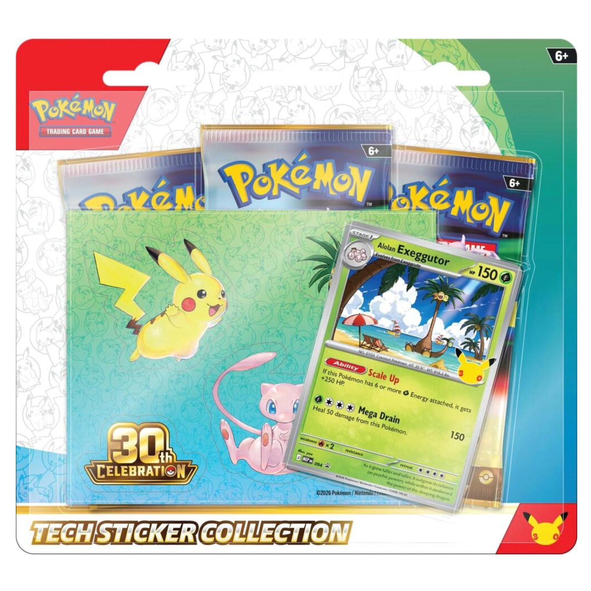 Pokemon 30th Celebration Tech Sticker Collection