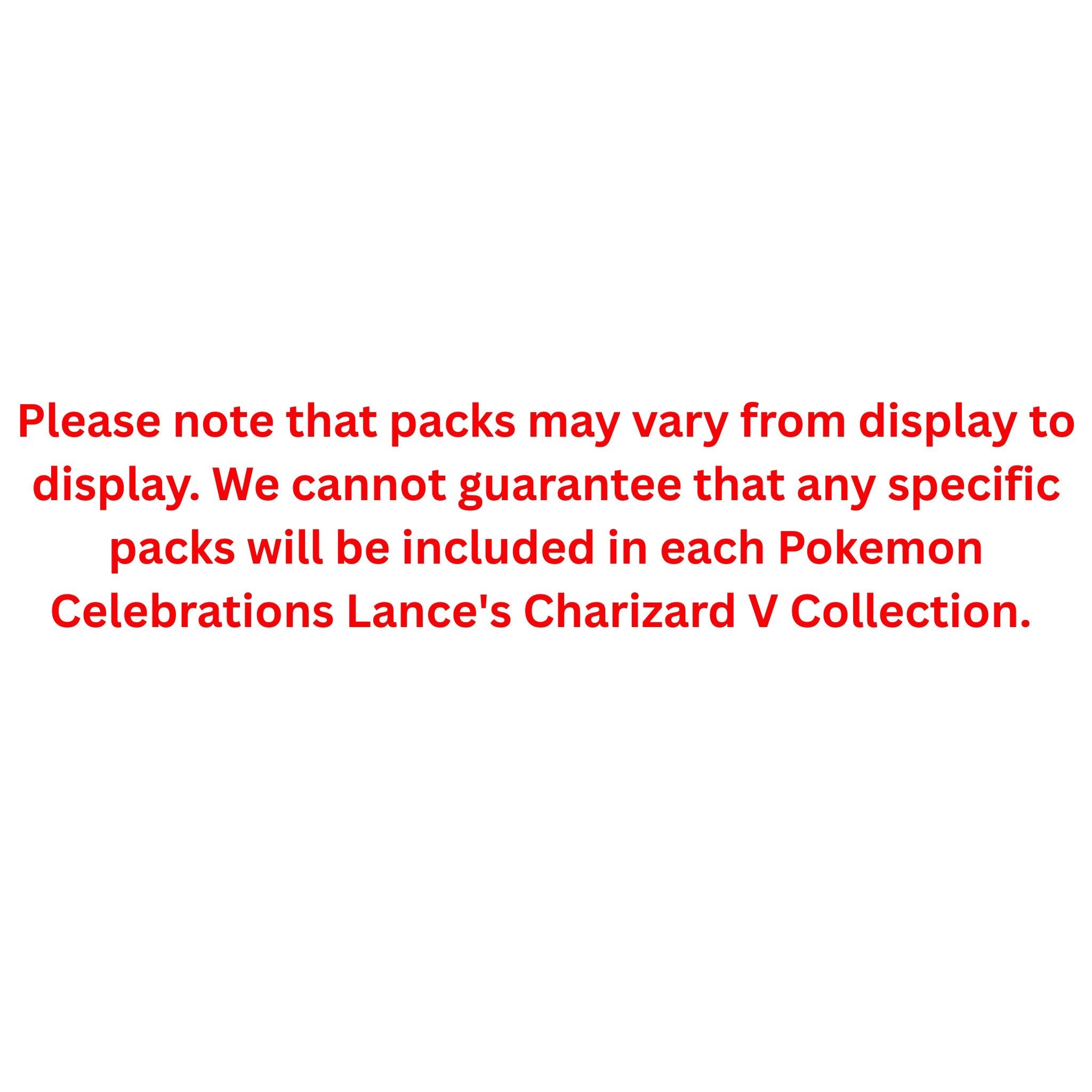 Pokemon Celebrations Lance's Charizard V Collection