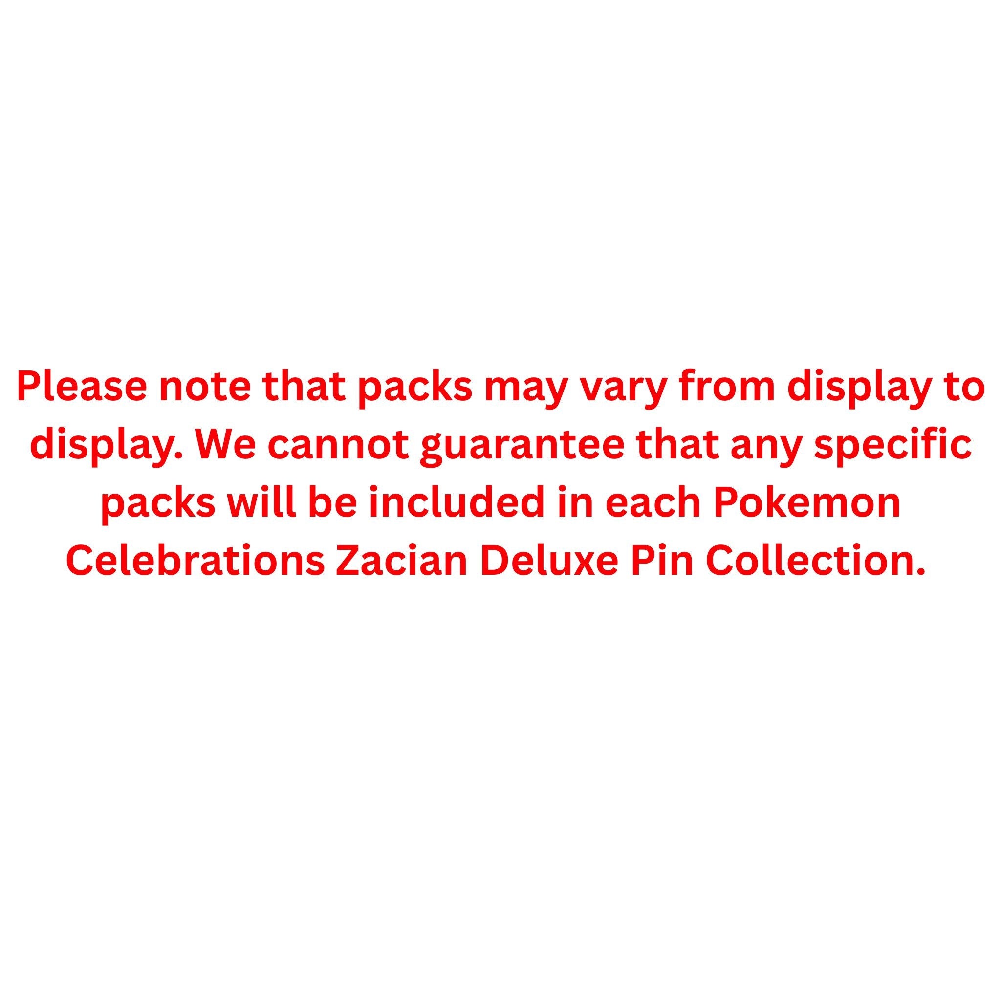 Pokemon Celebrations Zacian Deluxe Pin Collection