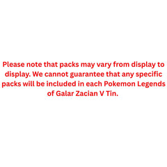 Pokemon Legends of Galar Zacian V Tin