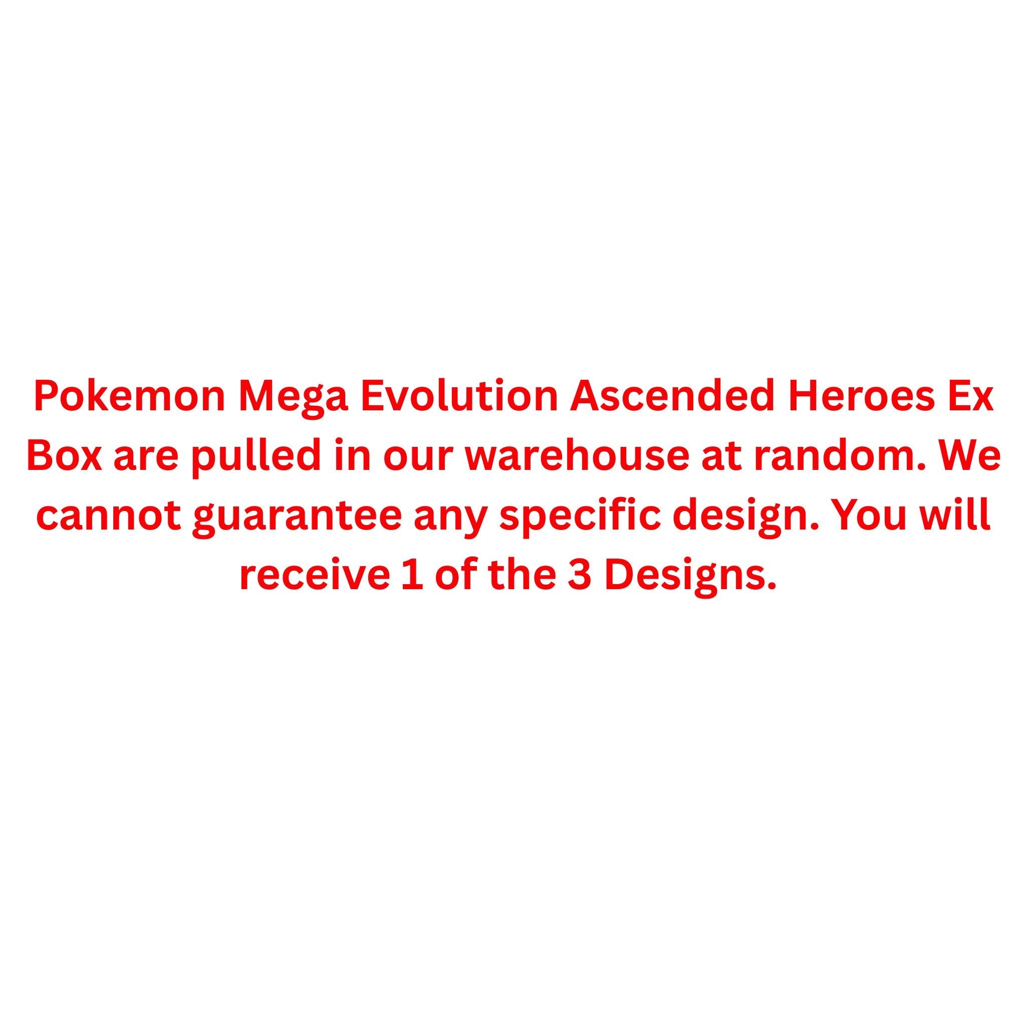 Pokemon Mega Evolution Ascended Heroes Ex Box (Mega Meganium, Mega Emboar or Mega Feraligatr)