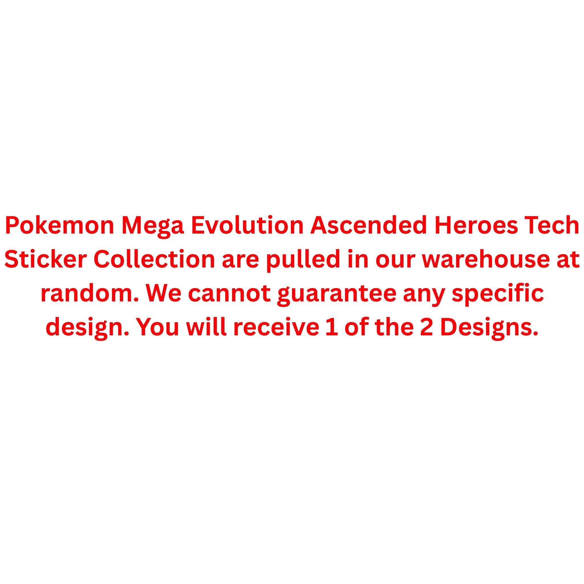 Pokemon Mega Evolution Ascended Heroes Tech Sticker Collection