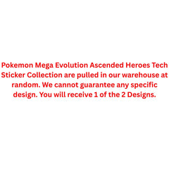 Pokemon Mega Evolution Ascended Heroes Tech Sticker Collection