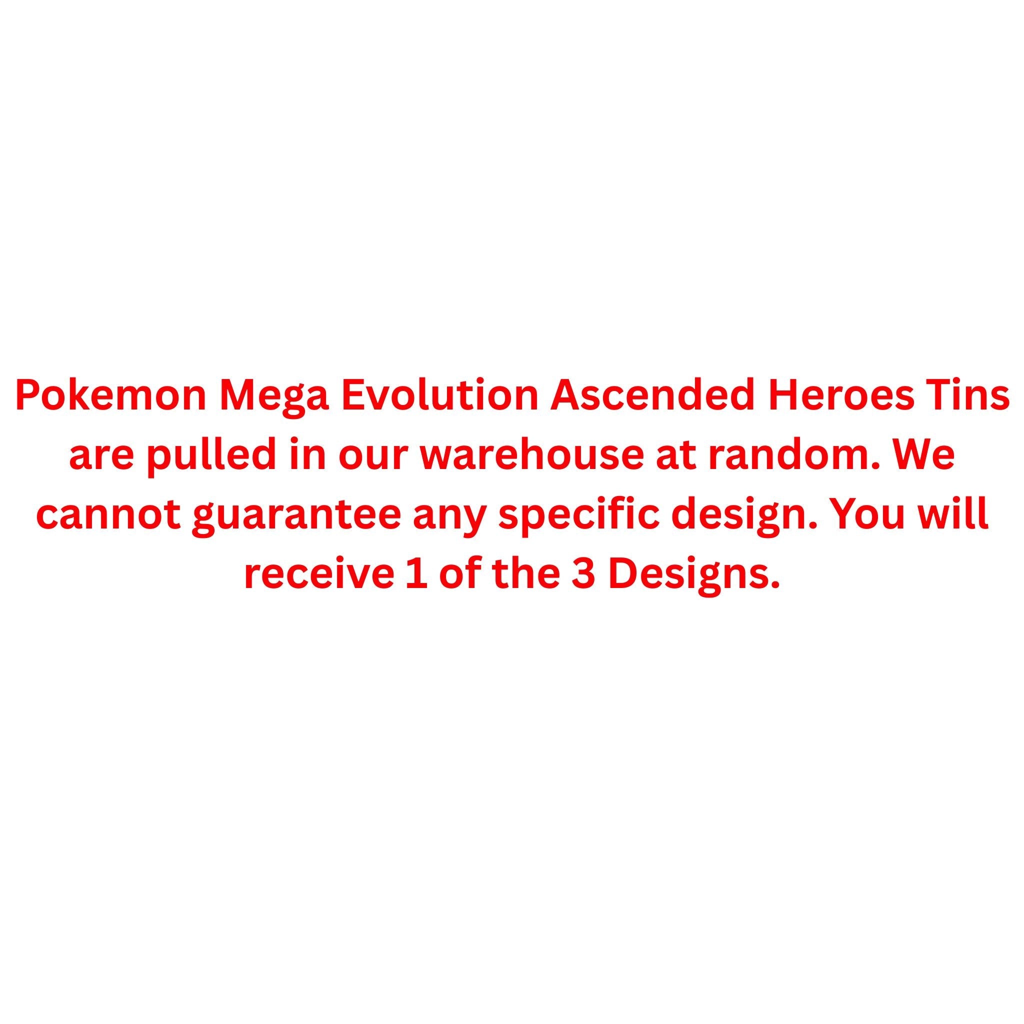 Pokemon Mega Evolution Ascended Heroes Tin