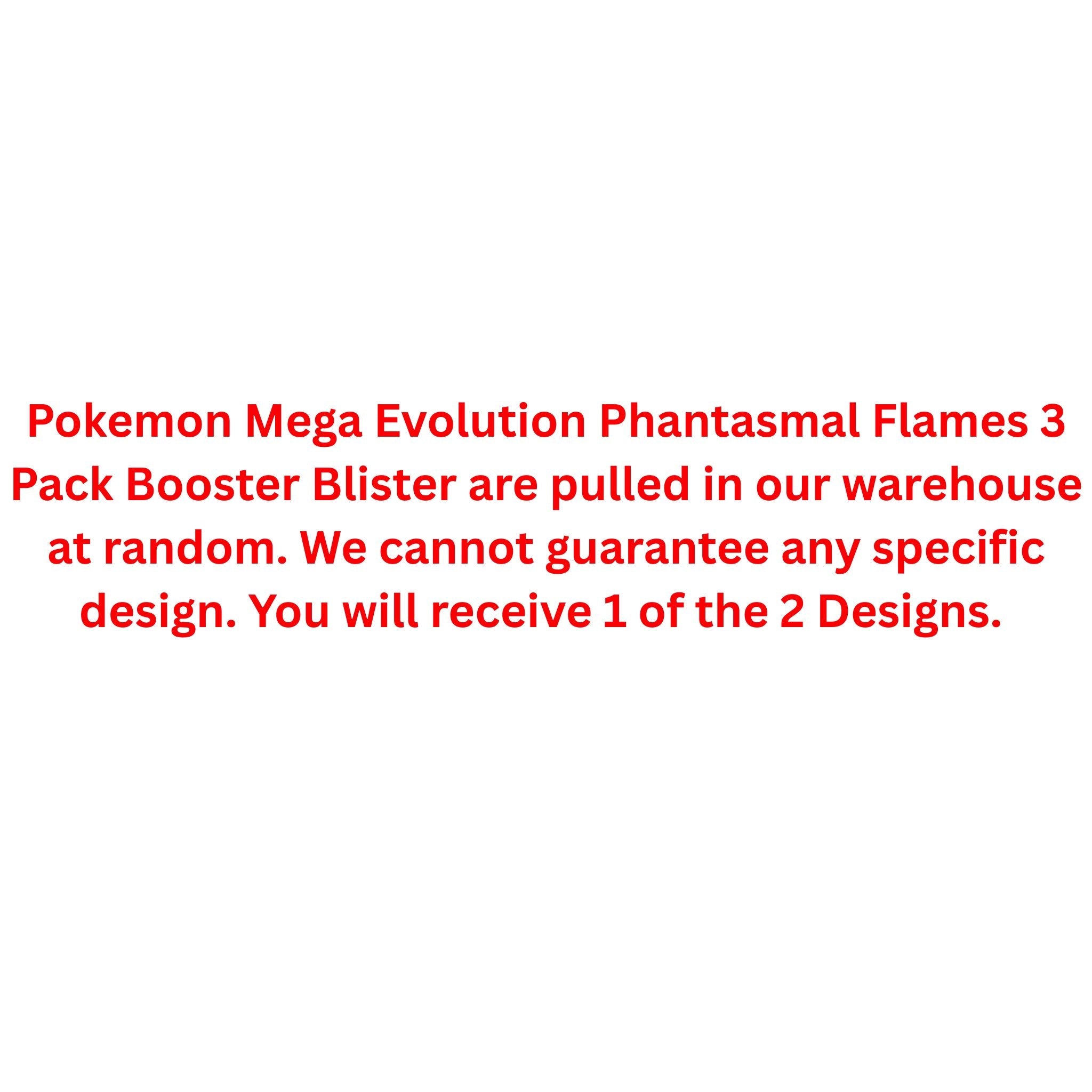 Pokemon Mega Evolution Phantasmal Flames 3 Pack Booster Blister