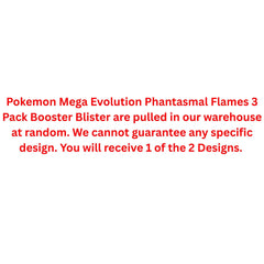 Pokemon Mega Evolution Phantasmal Flames 3 Pack Booster Blister
