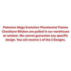 Pokemon Mega Evolution Phantasmal Flames Checklane Blister