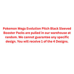 Pokemon Mega Evolution Pitch Black Sleeved Booster Pack