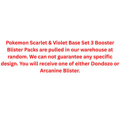 Pokemon Scarlet & Violet Base Set 3 Booster Blister Pack