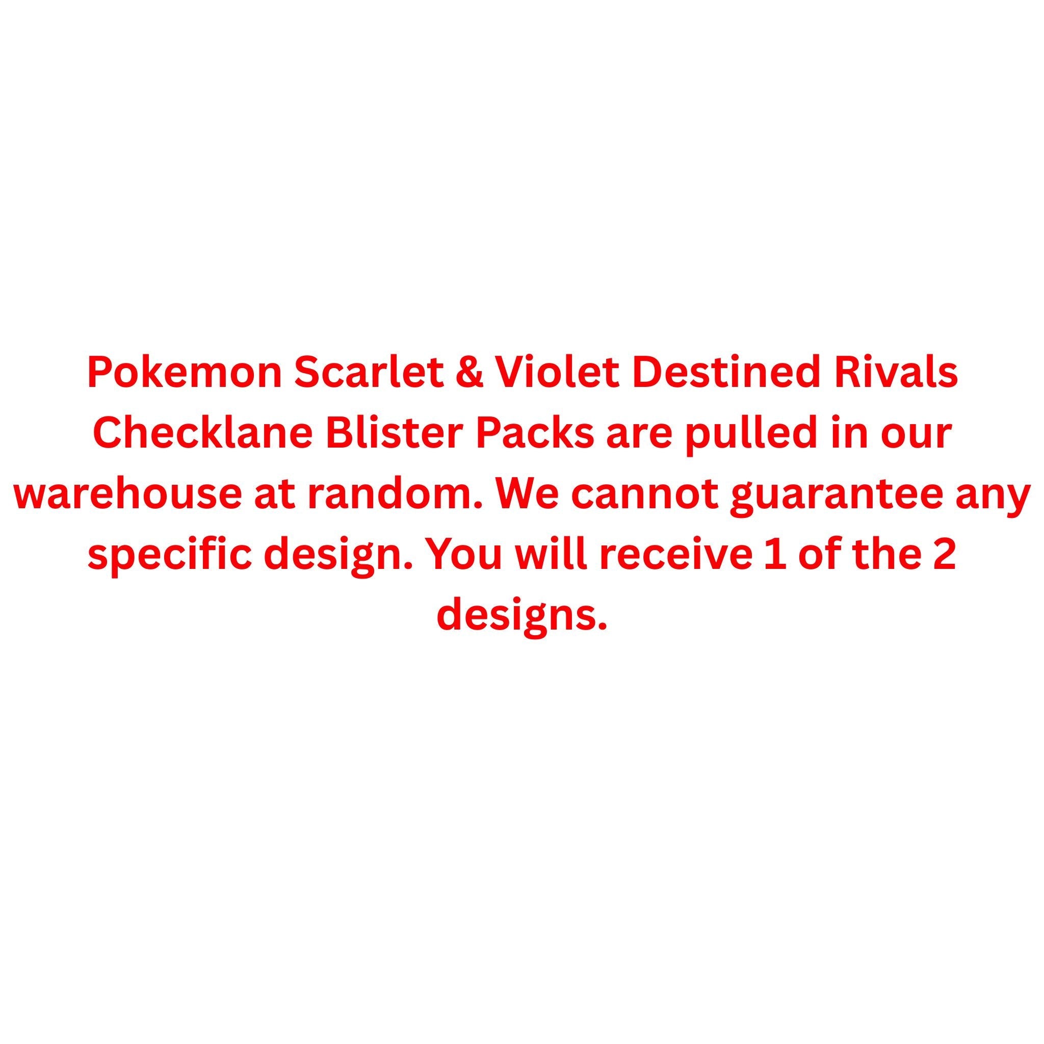 Pokemon Scarlet & Violet Destined Rivals Checklane Blister Pack