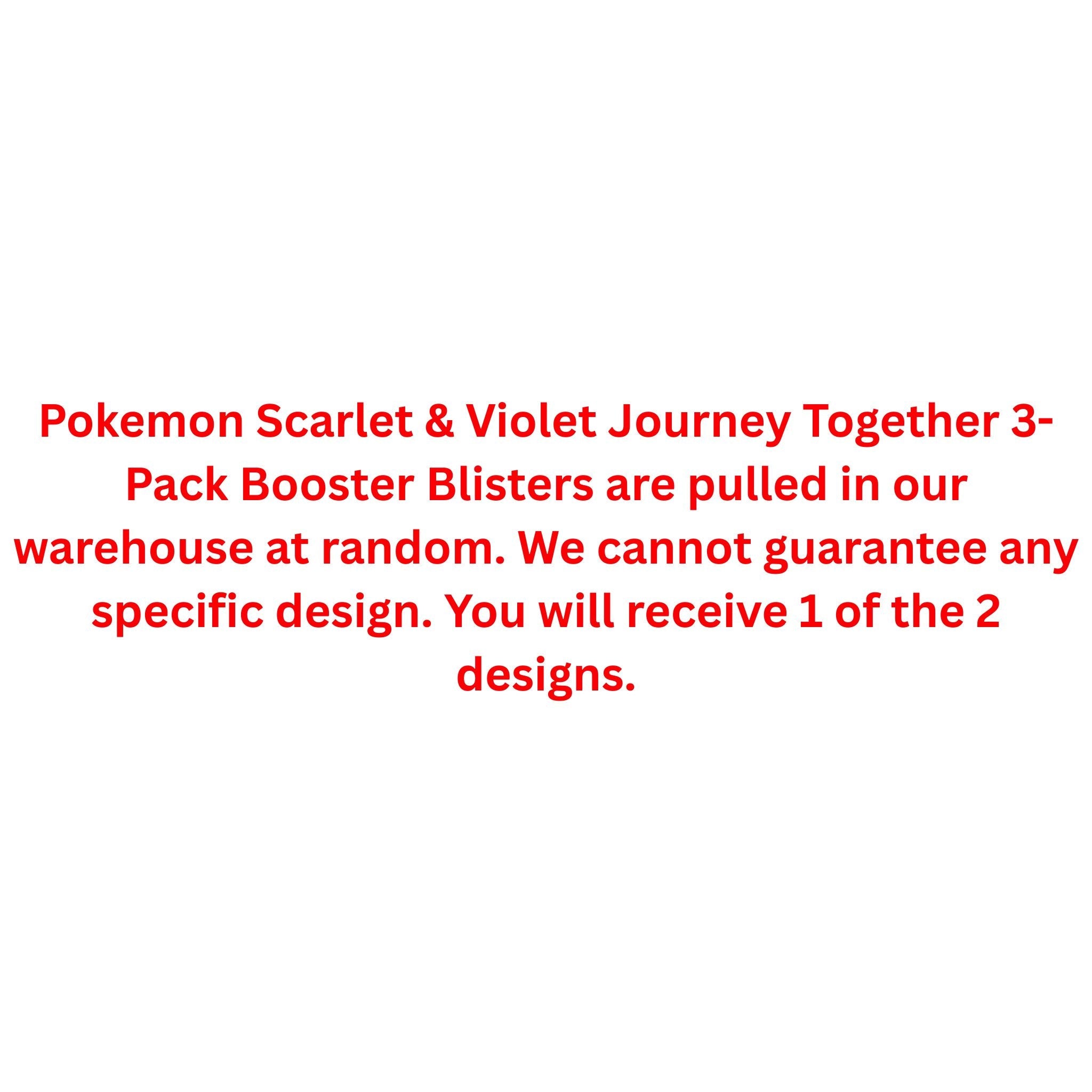 Pokemon Scarlet & Violet Journey Together 3-Pack Booster Blister