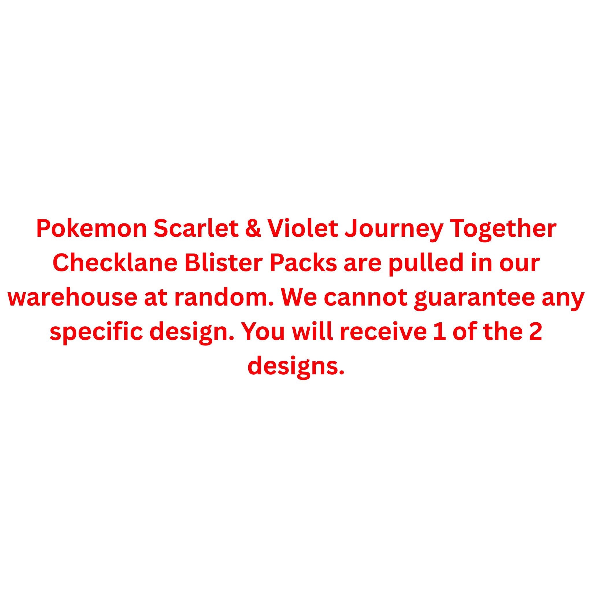 Pokemon Scarlet & Violet Journey Together Checklane Blister Pack