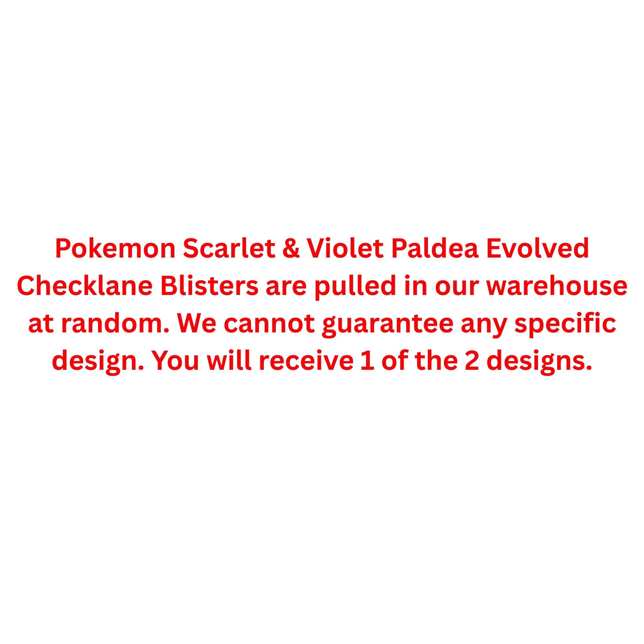 Pokemon Scarlet & Violet Paldea Evolved Checklane Blister