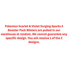 Pokemon Scarlet & Violet Surging Sparks 3 Booster Pack Blister
