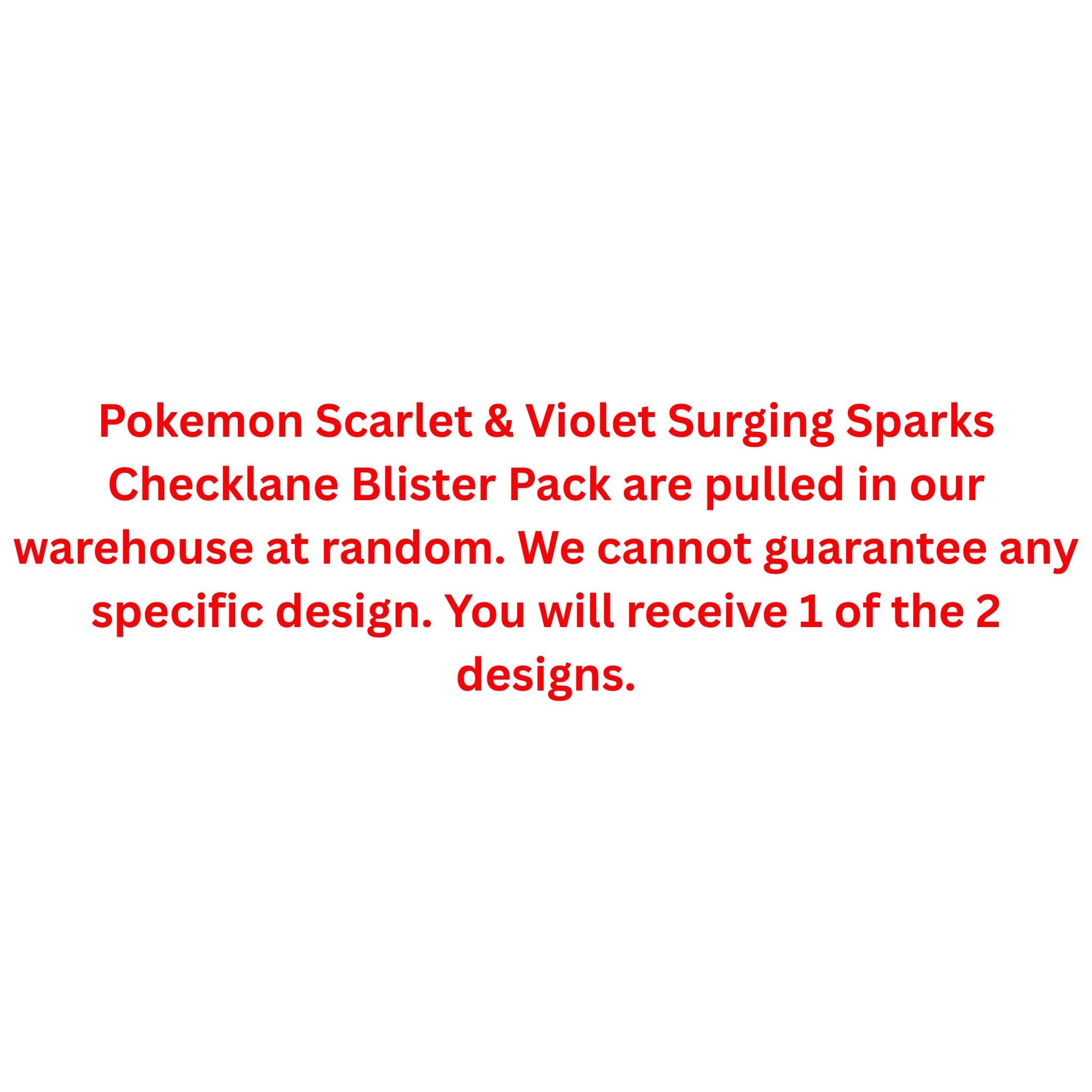 Pokemon Scarlet & Violet Surging Sparks Checklane Blister Pack