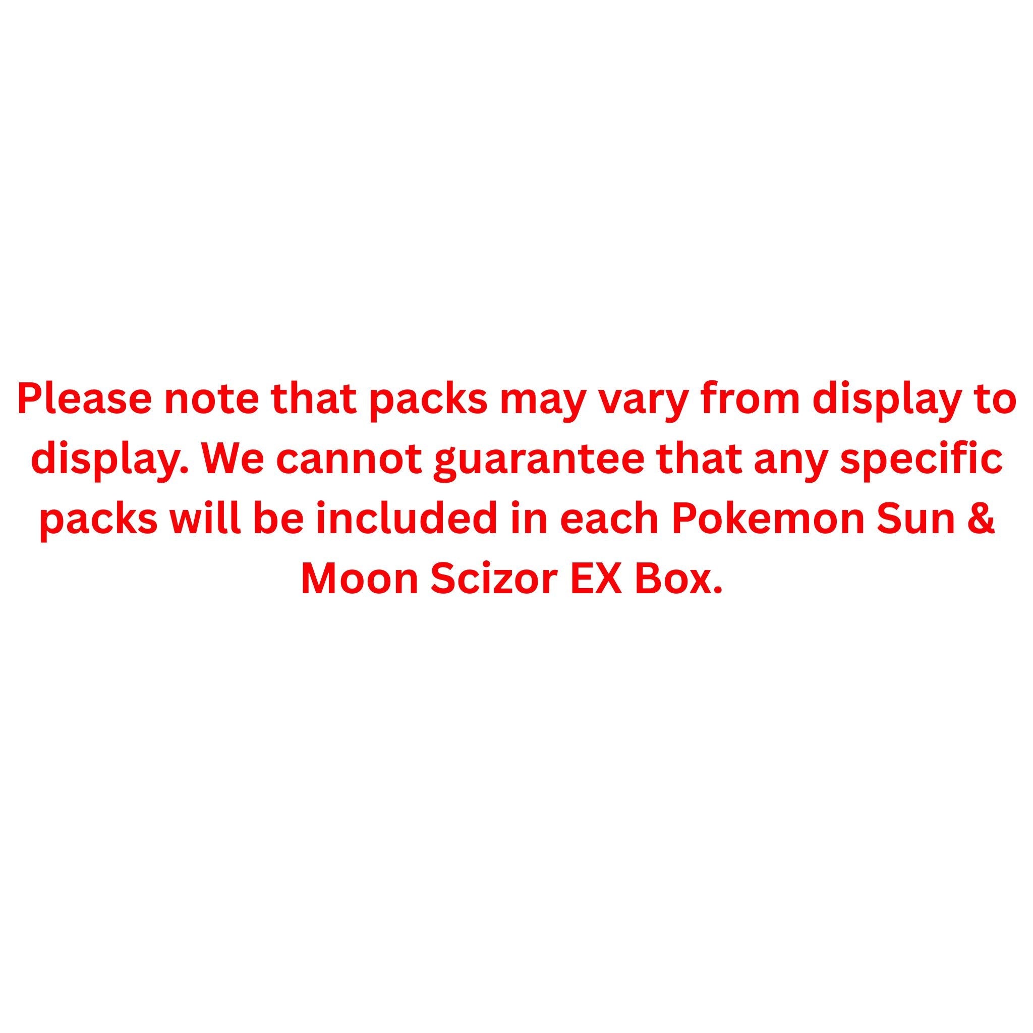 Pokemon Sun & Moon Scizor Ex Box