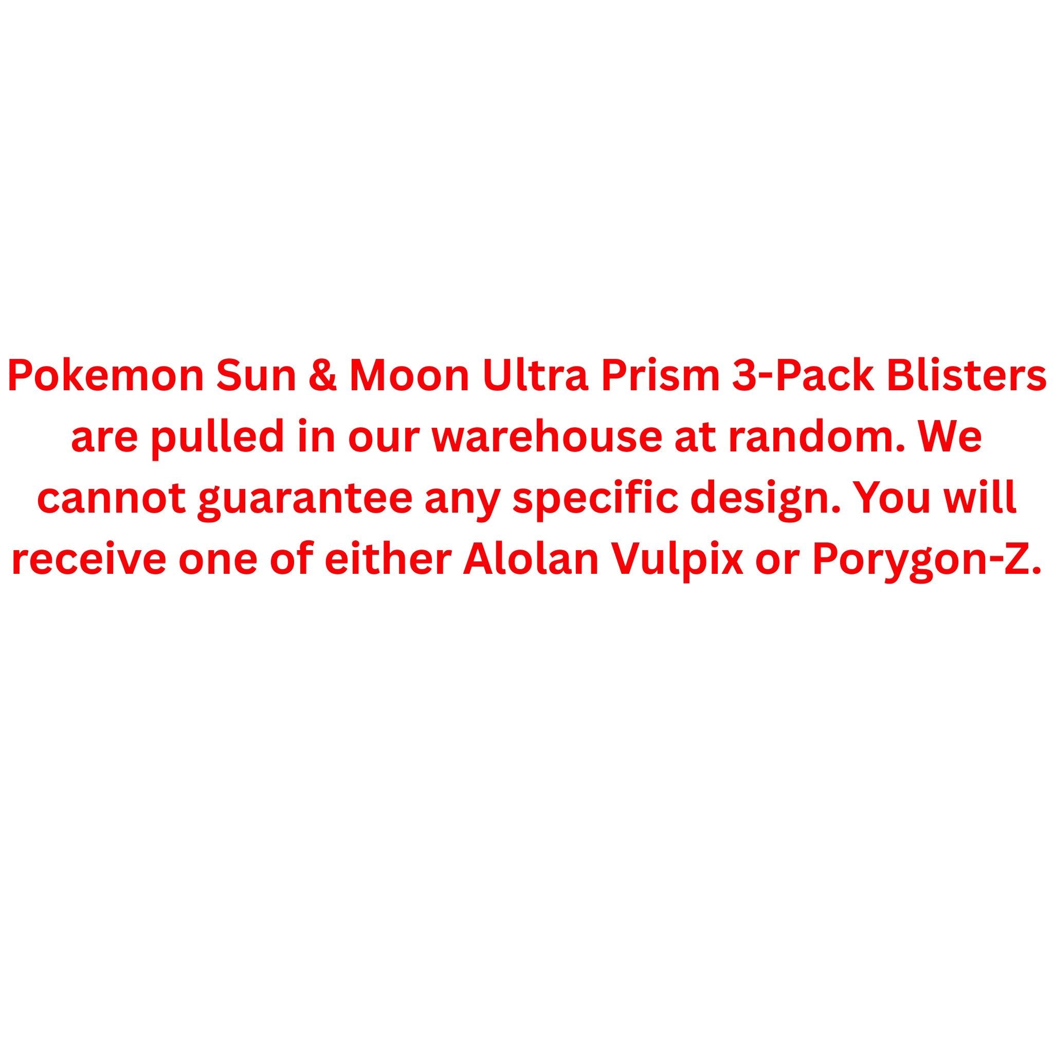 Pokemon Sun & Moon Ultra Prism 3-Pack Blister