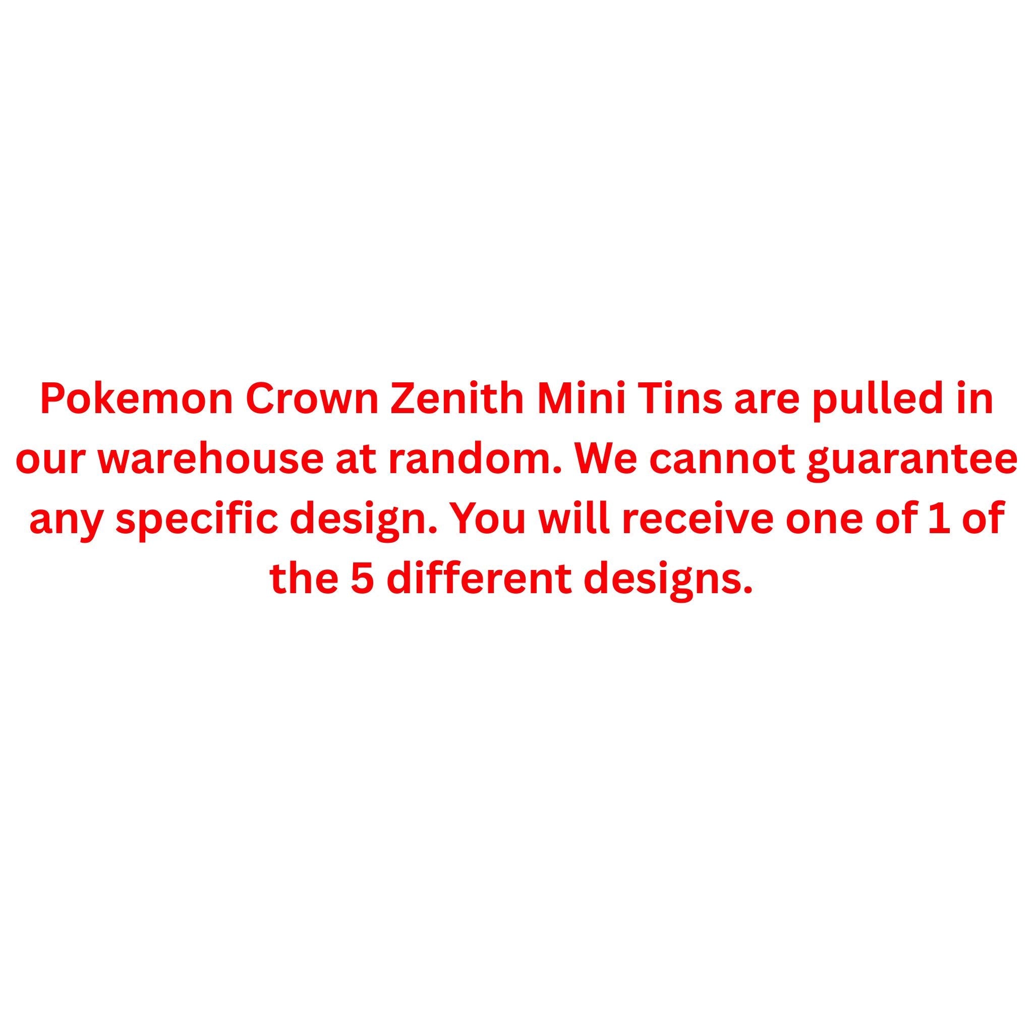 Pokemon Sword & Shield Crown Zenith Mini Tin
