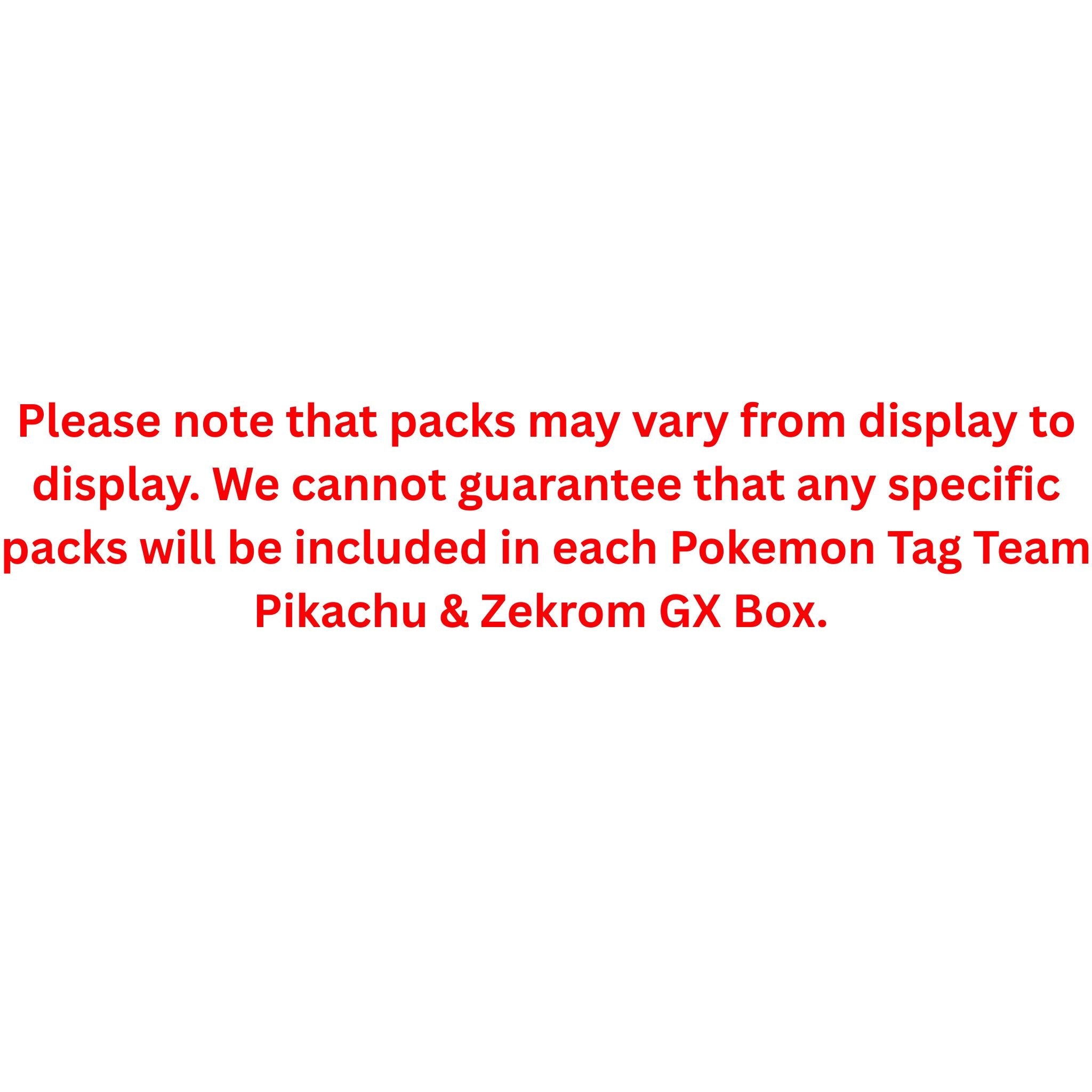 Pokemon Tag Team Pikachu & Zekrom GX Box
