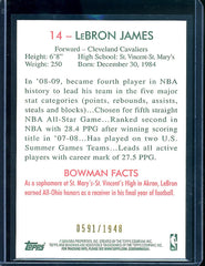 2009 Bowman LeBron James Blue Border /1948 Cavaliers