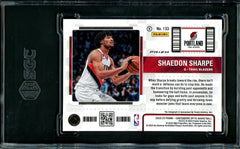 2022/23 Panini Contenders Optic Shaedon Sharpe Rookie Ticket Variation Auto SGC 9.5 Trail Blazers