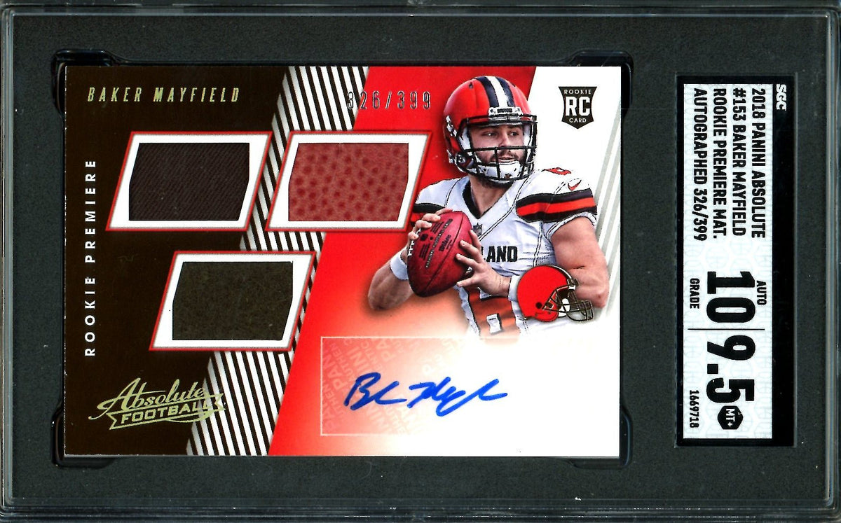 2018 Panini Absolute Baker Mayfield Rookie RPA /399 SGC 9.5 Browns