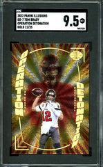 2022 Panini Illusions Tom Brady Operation Detonation Gold /25 SGC 9.5 Buccaneers
