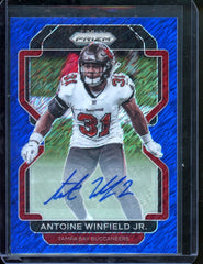 2021 Panini Prizm Antoine Winfield Jr. Blue Shimmer Auto /5 Buccaneers