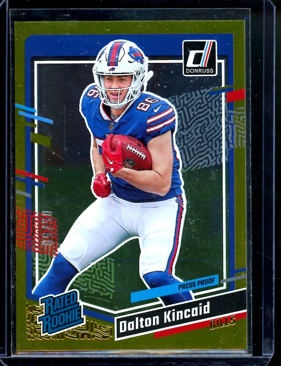 2023 Panini Donruss Dalton Kincaid Rookie Gold Press Proof /50 Bills