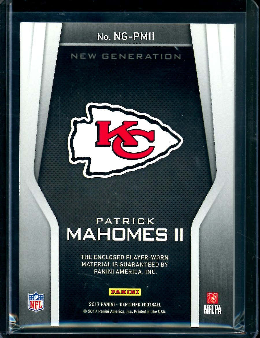 2017 Panini Certified Patrick Mahomes II Rookie New Generation Patch /299 *Condition*