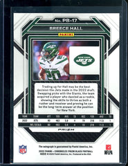 2022 Panini Chronicles Prizm Black Breece Hall Rookie Auto Silver Jets