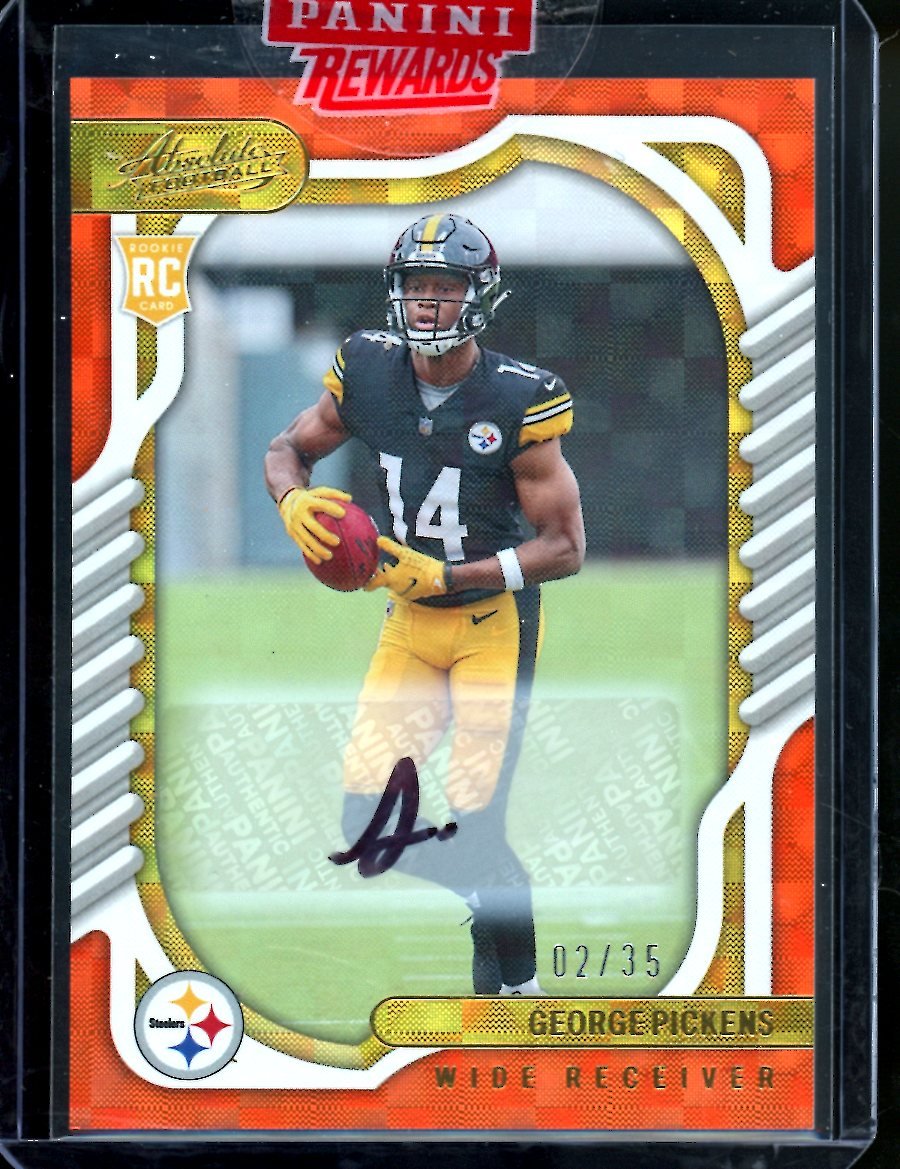 2022 Panini Absolute George Pickens Rookie Auto Orange /35 Steelers