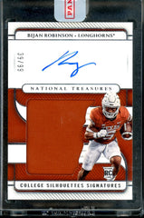 2023 Panini National Treasures Collegiate Bijan Robinson Rookie Silhouettes RPA /99 Texas