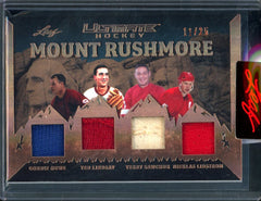 2023 Leaf Ultimate Hockey Gordie Howe/Ted Lindsay/Terry Sawchuk/Nicklas Lidstrom Mount Rushmore Quad Patch /25