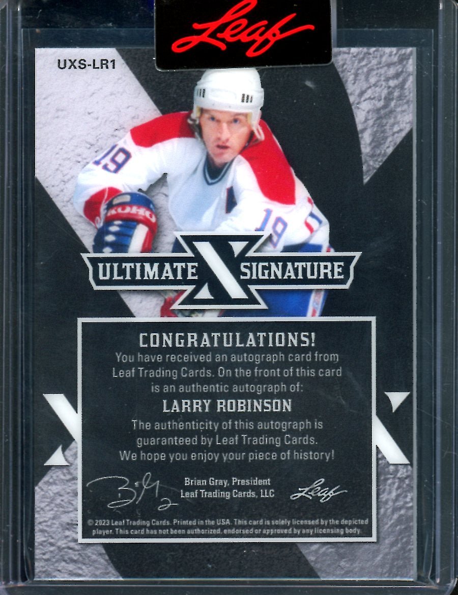 2023 Leaf Ultimate Hockey Larry Robinson Ultimate Signature Auto /6