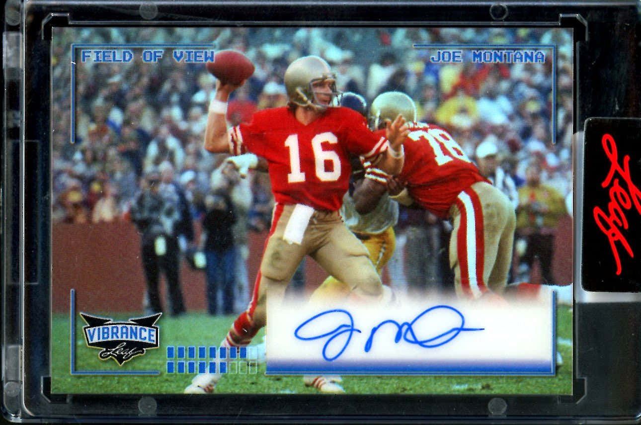 2023 Leaf Vibrance Joe Montana Field of View Auto /25 49ers