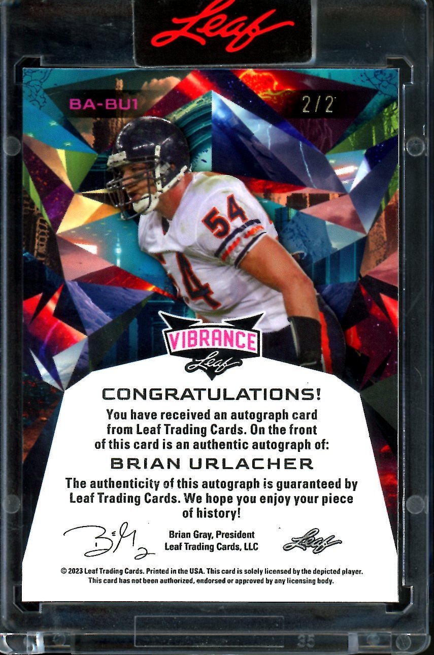 2023 Leaf Vibrance Brian Urlacher Auto /2 Bears