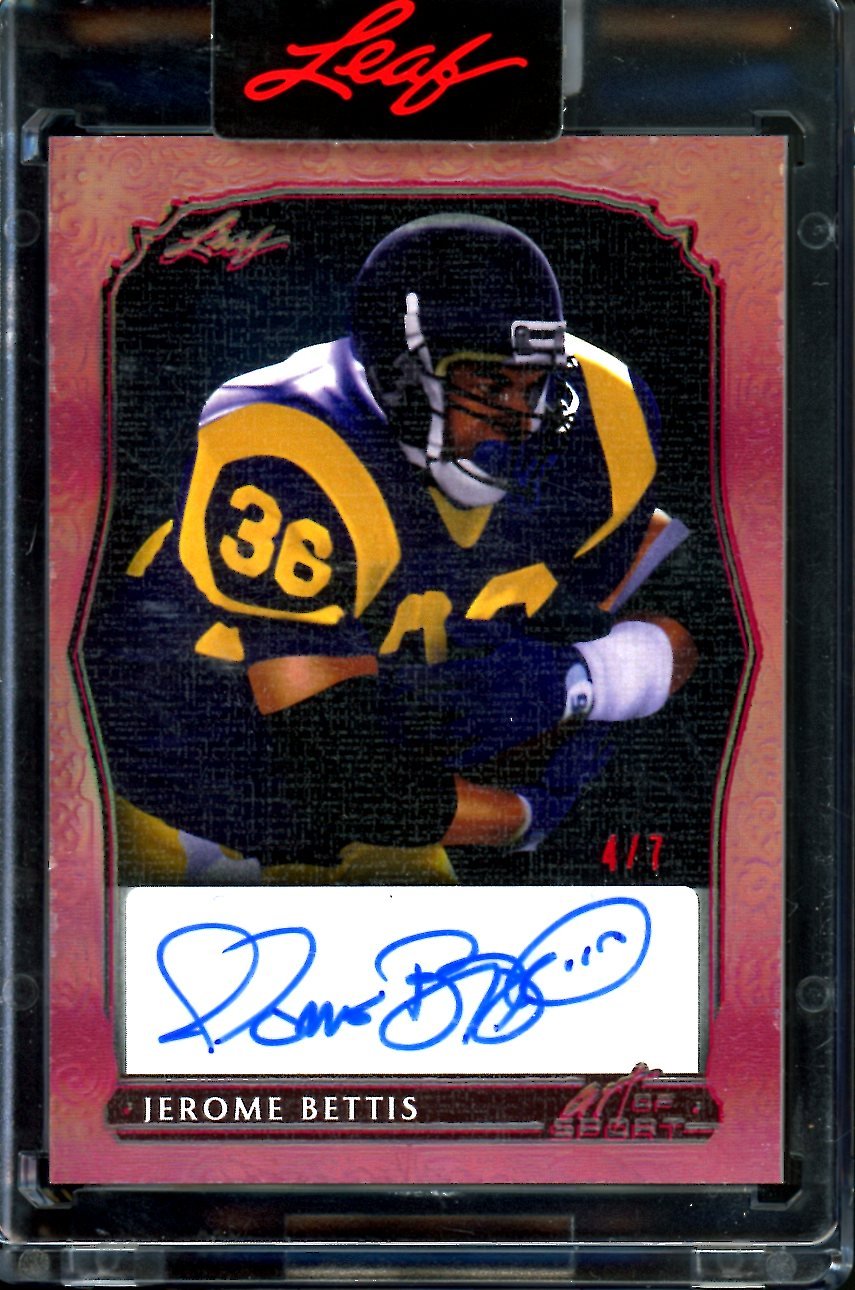 2023 Leaf Art of Sport Jerome Bettis Auto /7 Rams