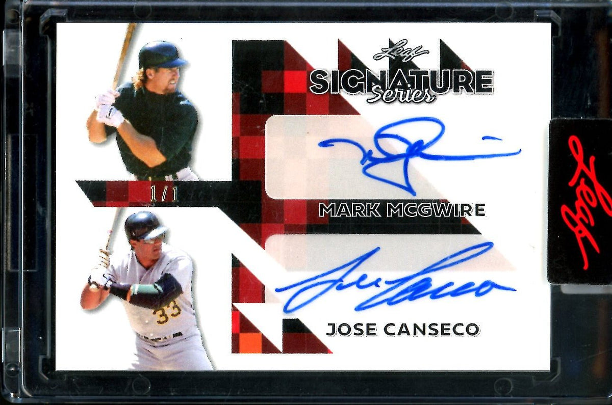 2023 Leaf Signature Series Mark McGwire/Jose Canseco Dual Auto 1/1 Athletics