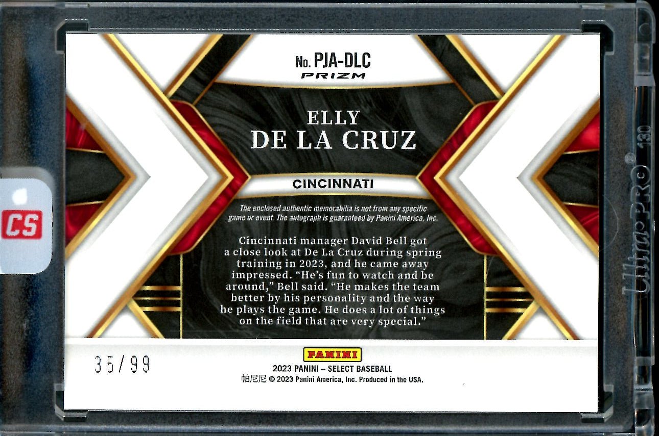 2023 Panini Select Elly De La Cruz Rookie RPA Silver /99 Reds
