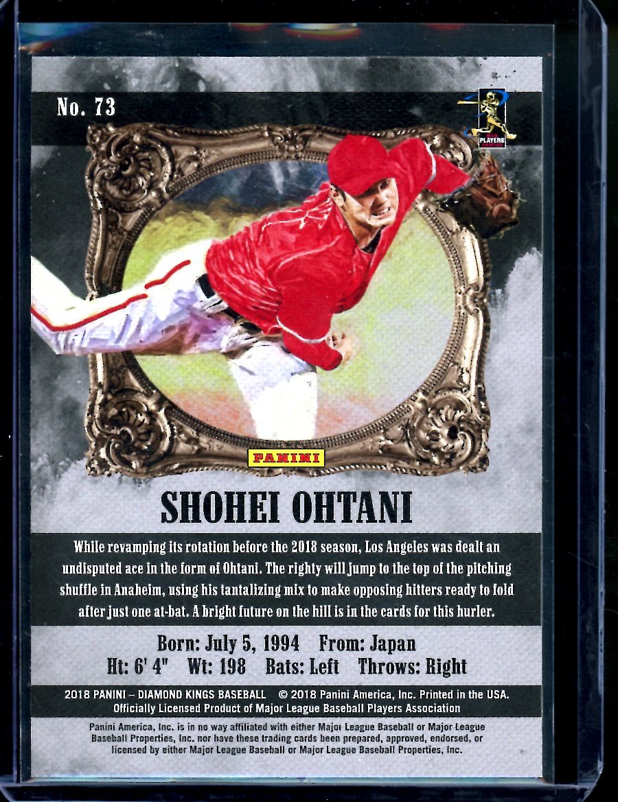 2018 Panini Diamond Kings Shohei Ohtani Rookie Sepia Angels