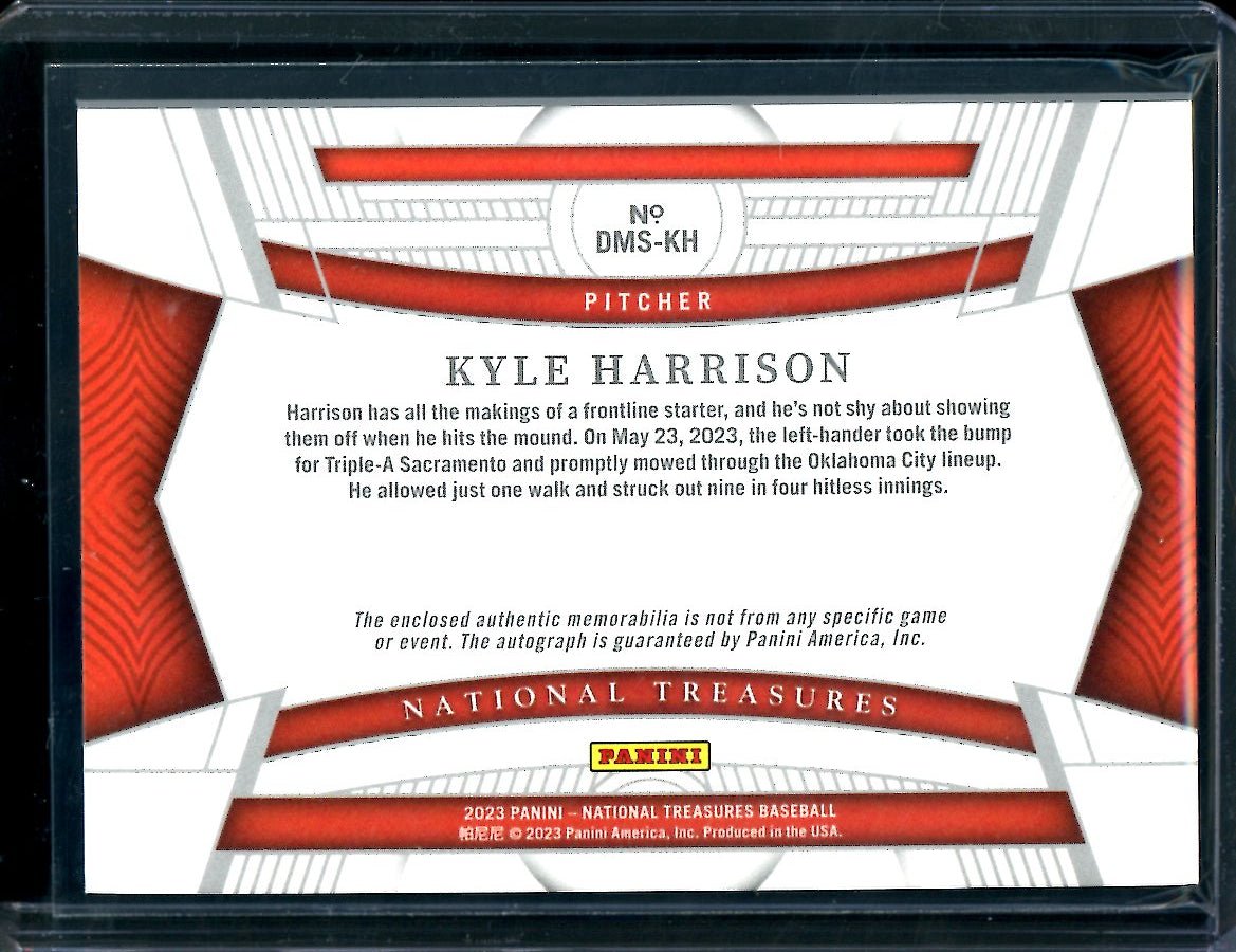 2023 Panini National Treasures Kyle Harrison "San Fran" Patch Auto /99 Giants
