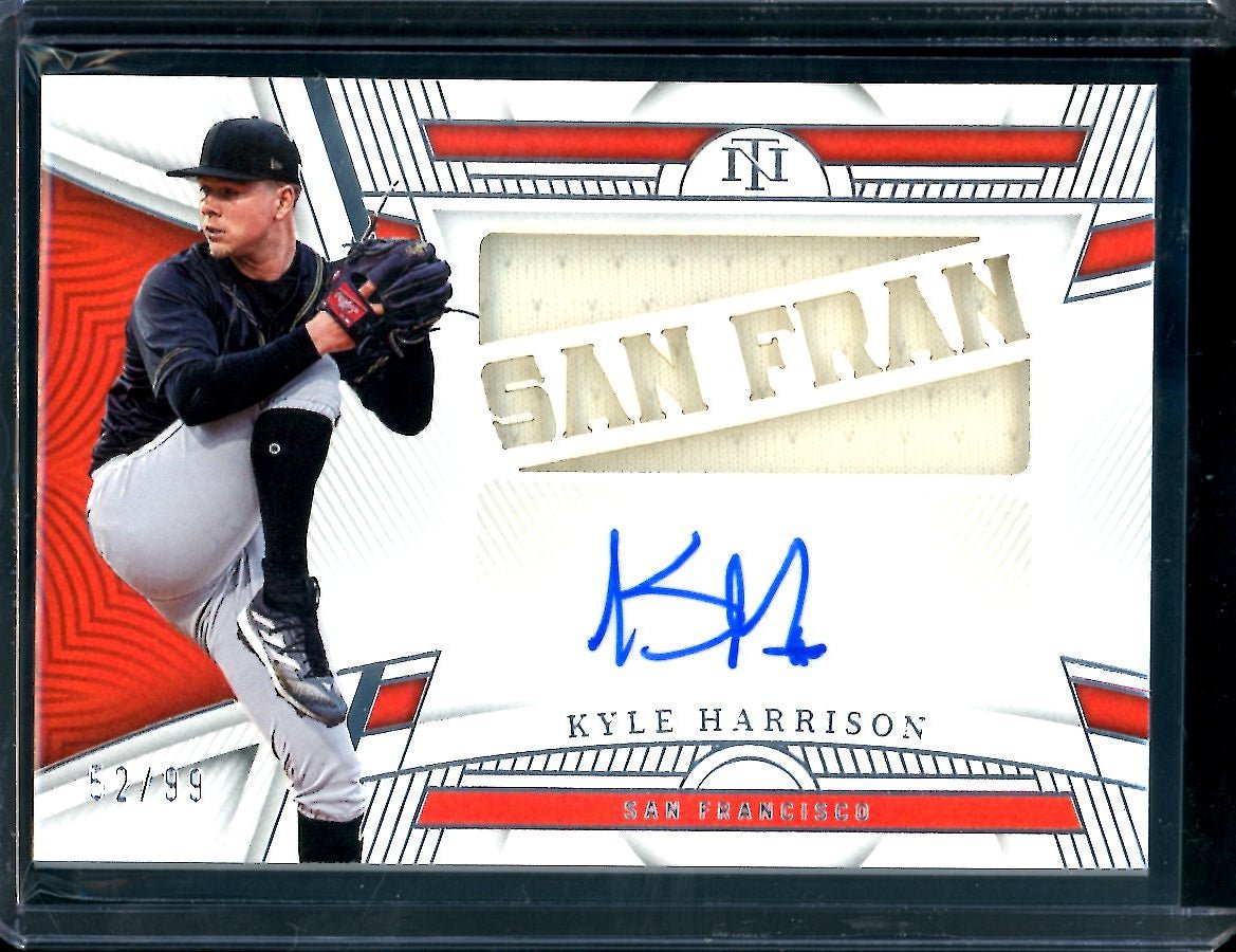 2023 Panini National Treasures Kyle Harrison "San Fran" Patch Auto /99 Giants