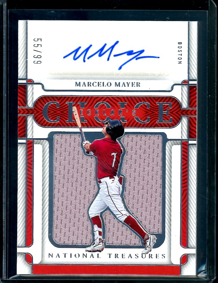 2023 Panini National Treasures Marcelo Mayer Ecklar's Choice Patch Auto /99 Red Sox