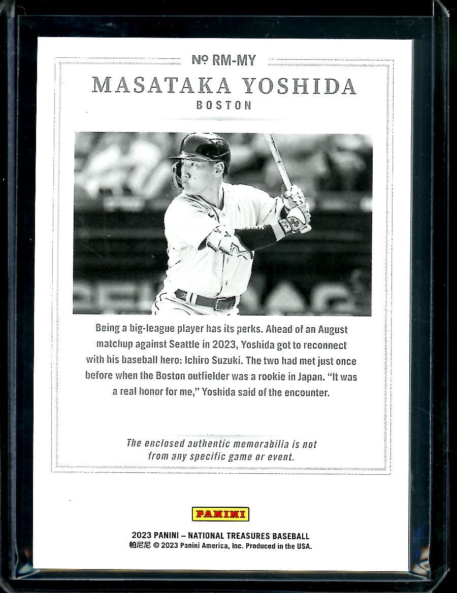 2023 Panini National Treasures Masataka Yoshida Rookie Retro Materials Patch /99 Red Sox