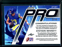 2023 Leaf Pro Set Metal Stetson Bennett Goin' Pro Auto Pink /10 Rams